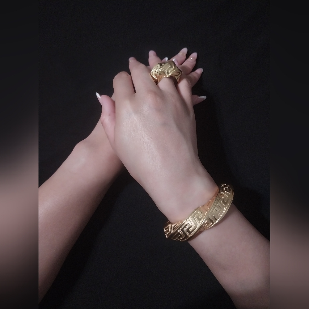 Gold Statement Bracelet with Classic Design